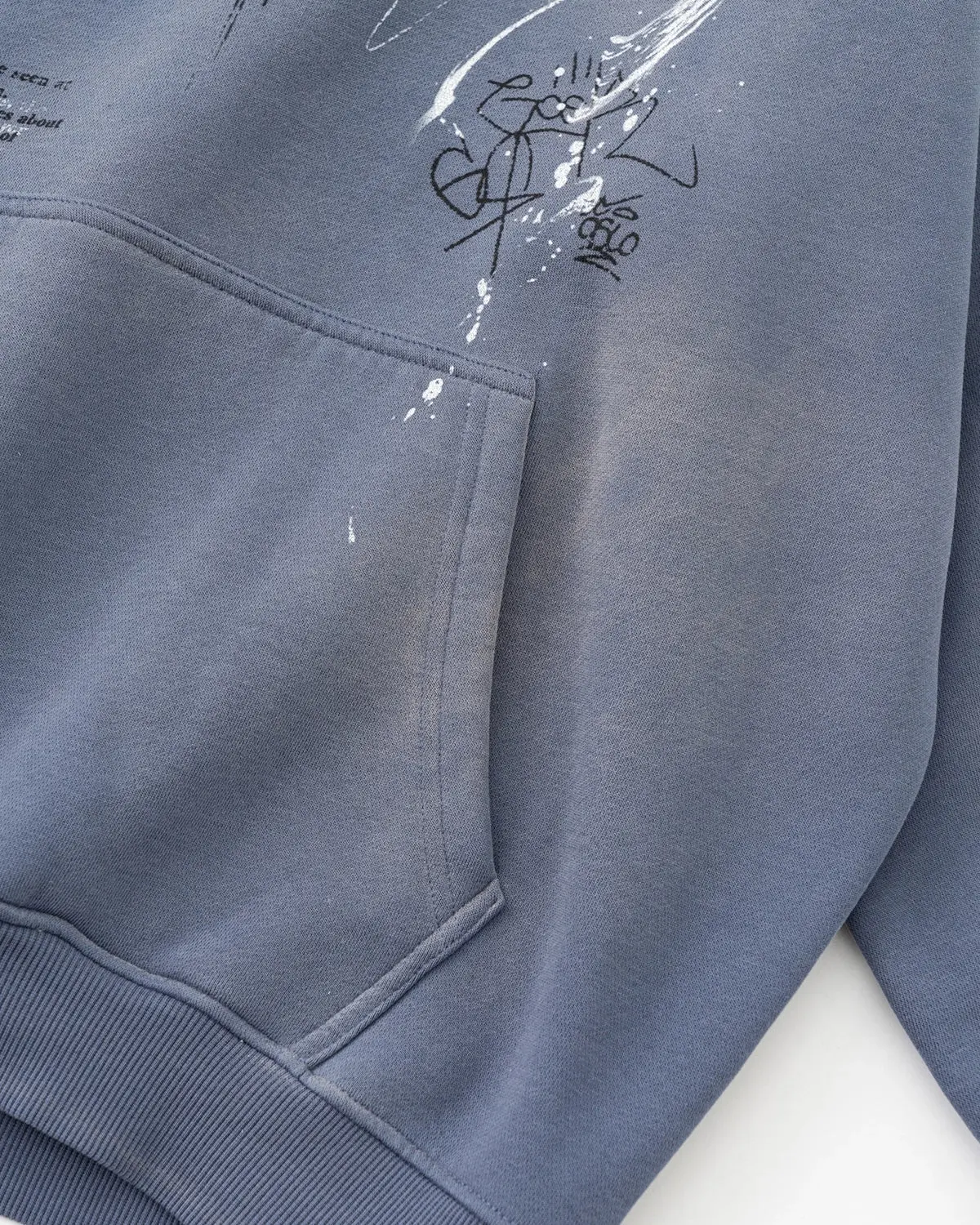 Graffiti Print Acid Washed Fleece Hoodies | Inflation Streetwear - Image 8