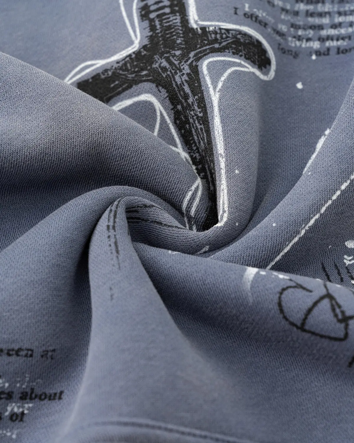 Graffiti Print Acid Washed Fleece Hoodies | Inflation Streetwear - Image 9