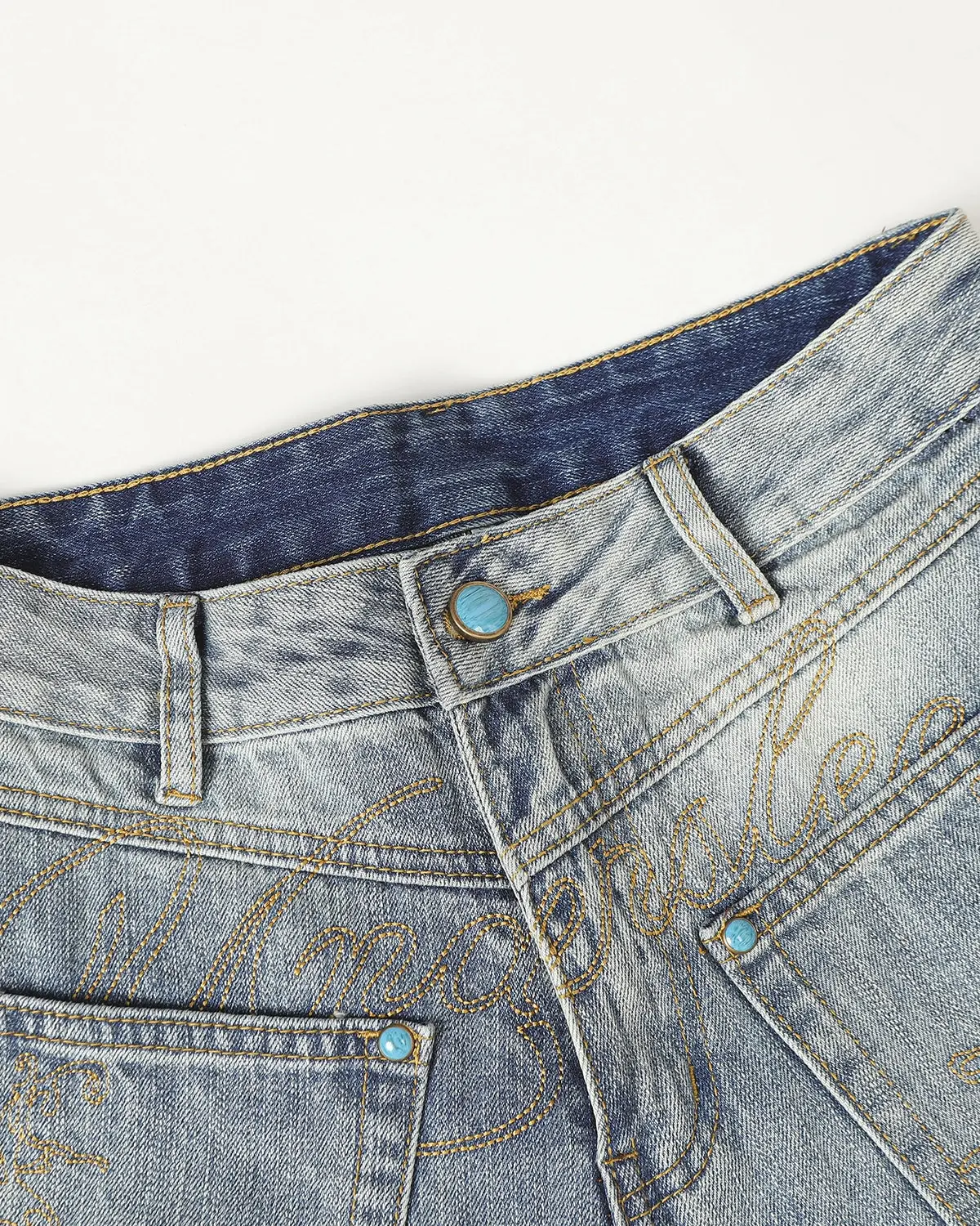 Graphic Embroidered Washed Barrel Jeans | Inflation Streetwear - Image 11