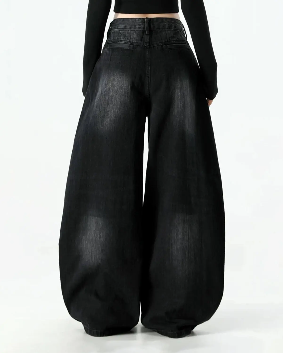 Graphic Embroidered Washed Barrel Jeans | Inflation Streetwear - Image 4