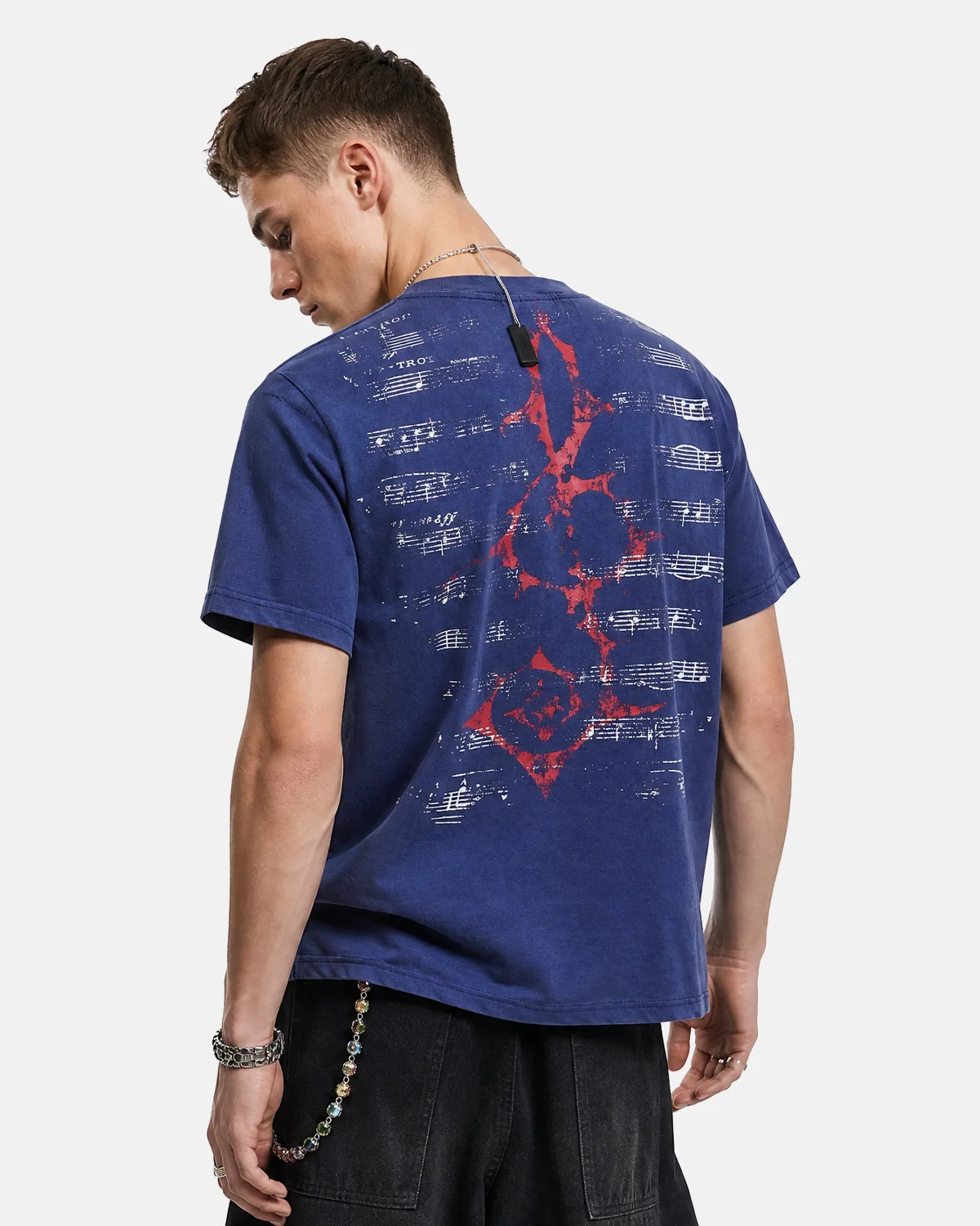 Acid Washed Music Graphic T-Shirt | Inflation Streetwear - Image 2
