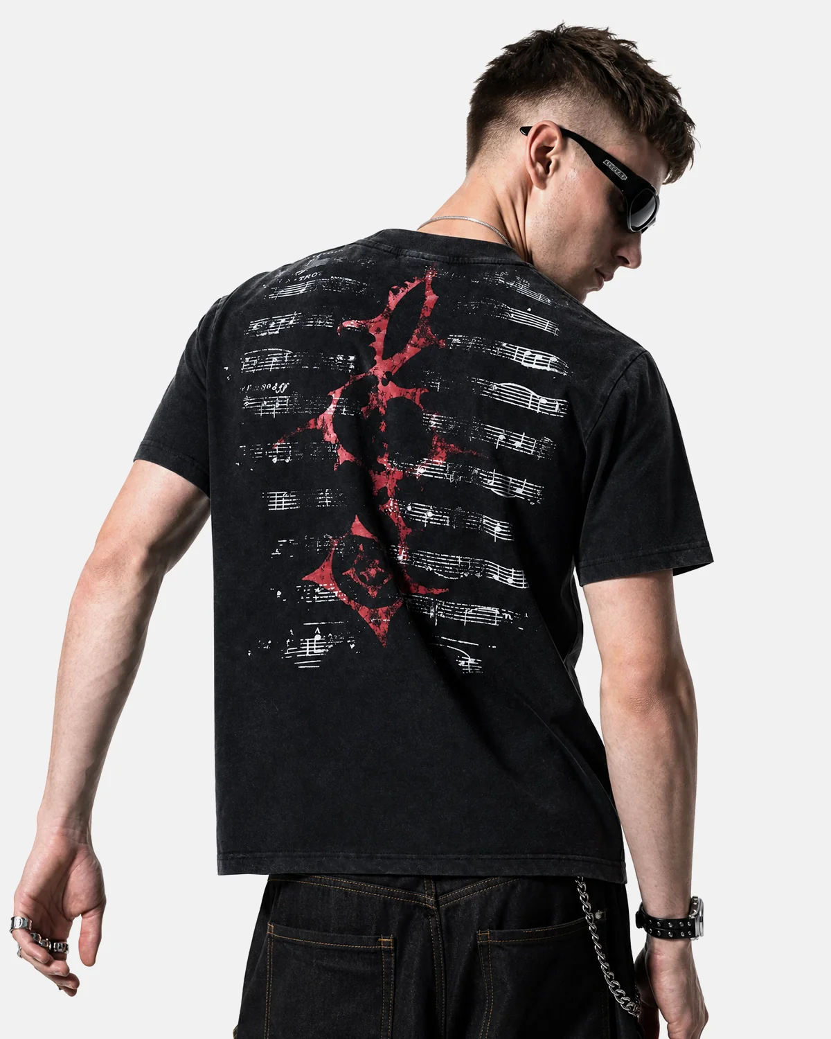 Acid Washed Music Graphic T-Shirt | Inflation Streetwear - Image 6