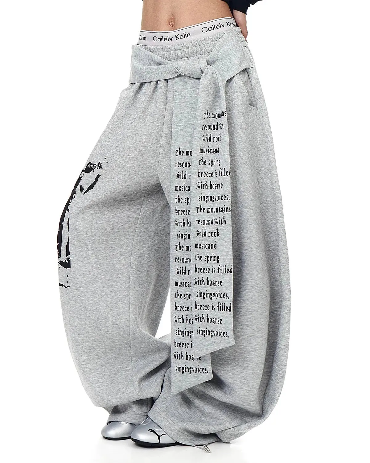 Graphic Printing Baggy Sweatpants | Inflation Streetwear - Image 4