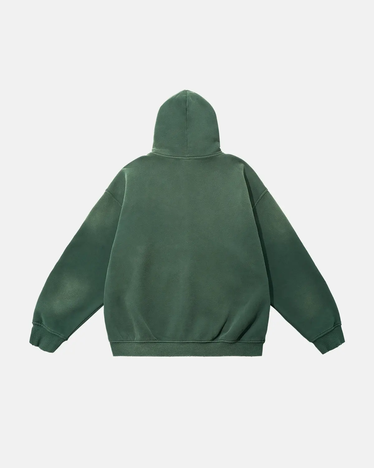 Green Monkey Wash Zip Up Hoodies | Inflation Streetwear - Image 2