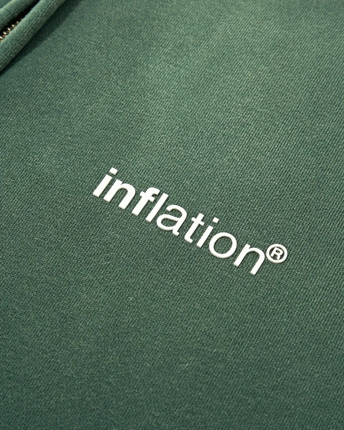 Green Monkey Wash Zip Up Hoodies | Inflation Streetwear - Image 3