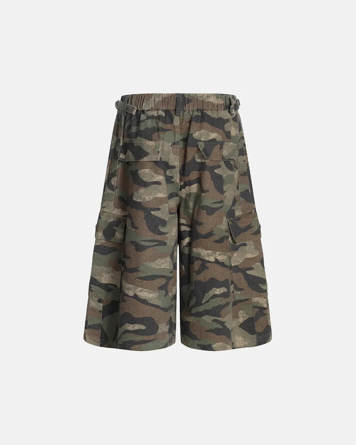 Grey Camo Utility Longline Shorts | Inflation Streetwear - Image 10