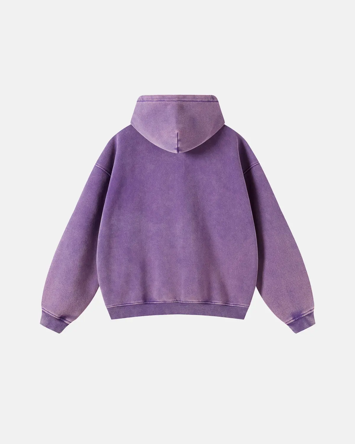INFLATION Washed Distressed Fleece Zip Up Hoodies - Image 18