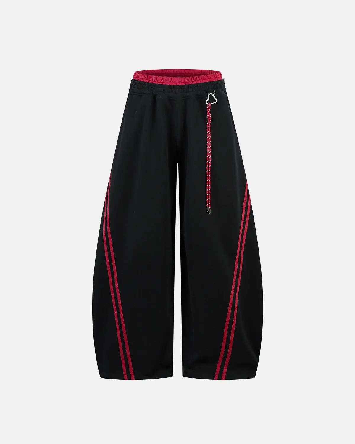 Grey Striped Baggy Sweatpants | Inflation Streetwear - Image 7