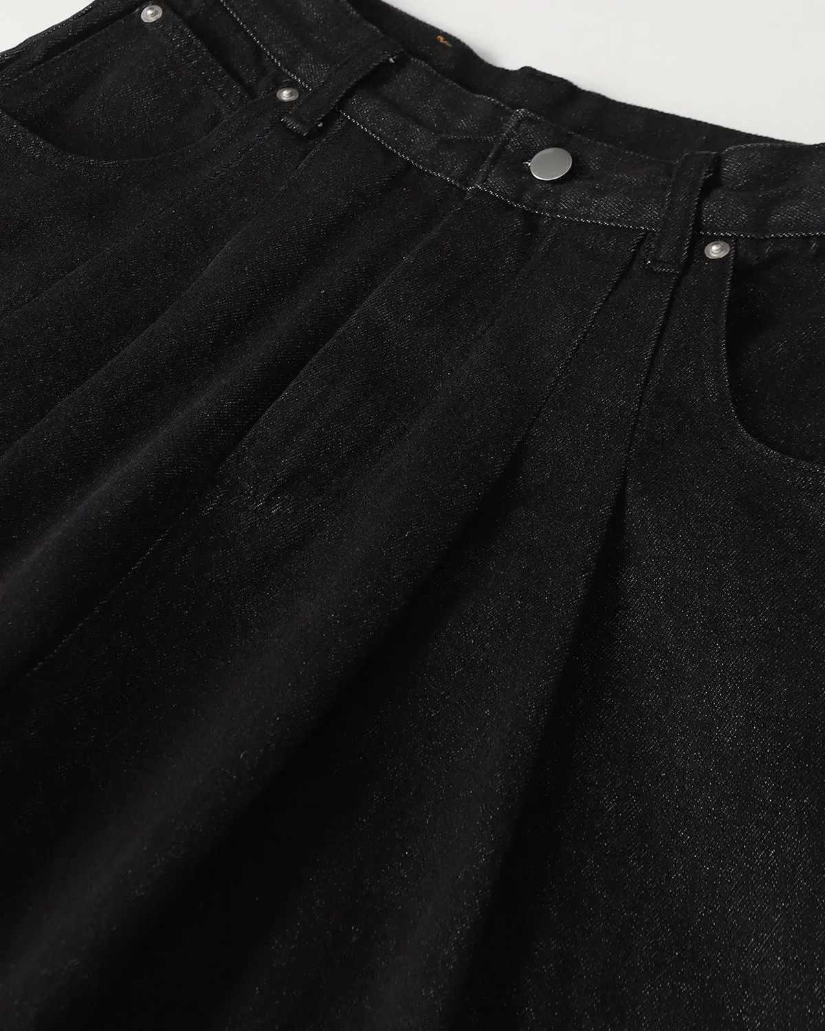 Heavyweight Baggy Raw Wide-Leg Jeans | Inflation Streetwear - Image 7