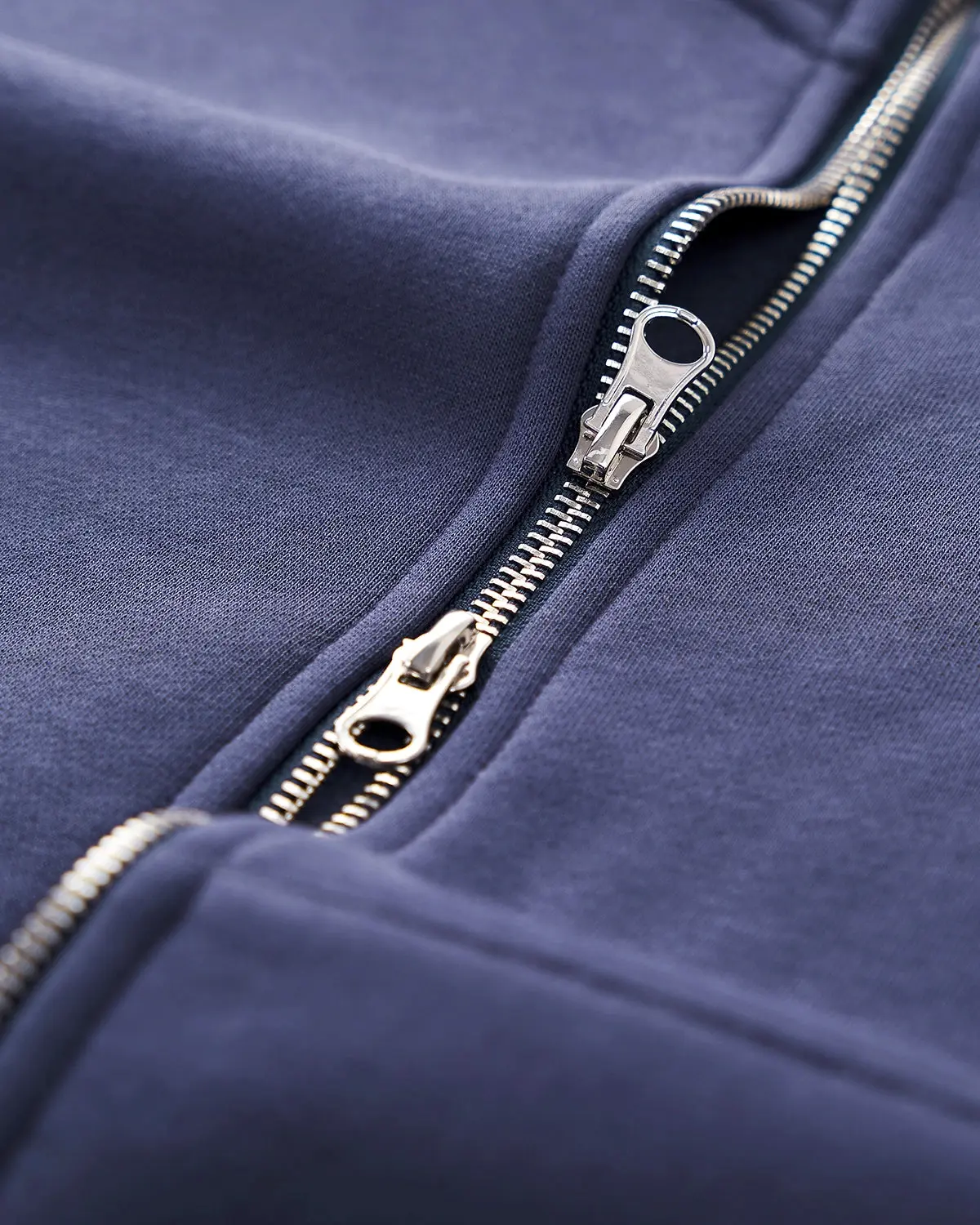 High Collar Fleece Double Zip-Up Hoodies | Inflation Streetwear - Image 17