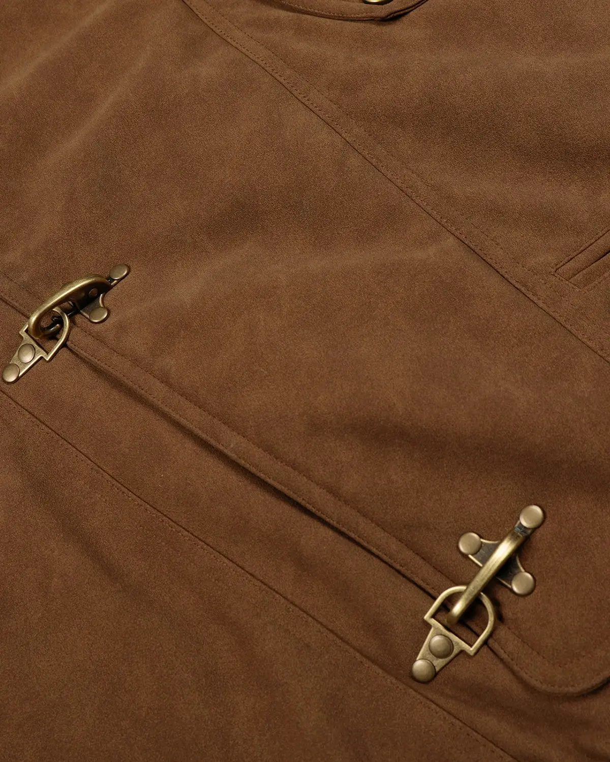 Horse Embroidery Suede Clasp Padded Jacket | Inflation Streetwear - Image 11