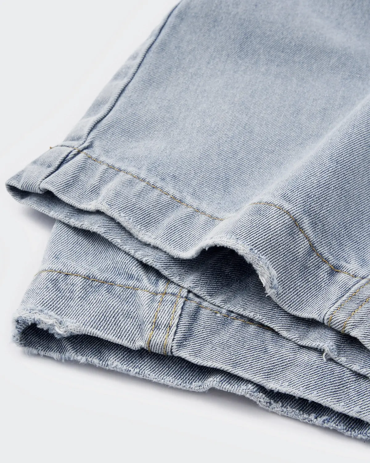 Acid Washed Distressed Barrel Jeans | Inflation Streetwear - Image 10