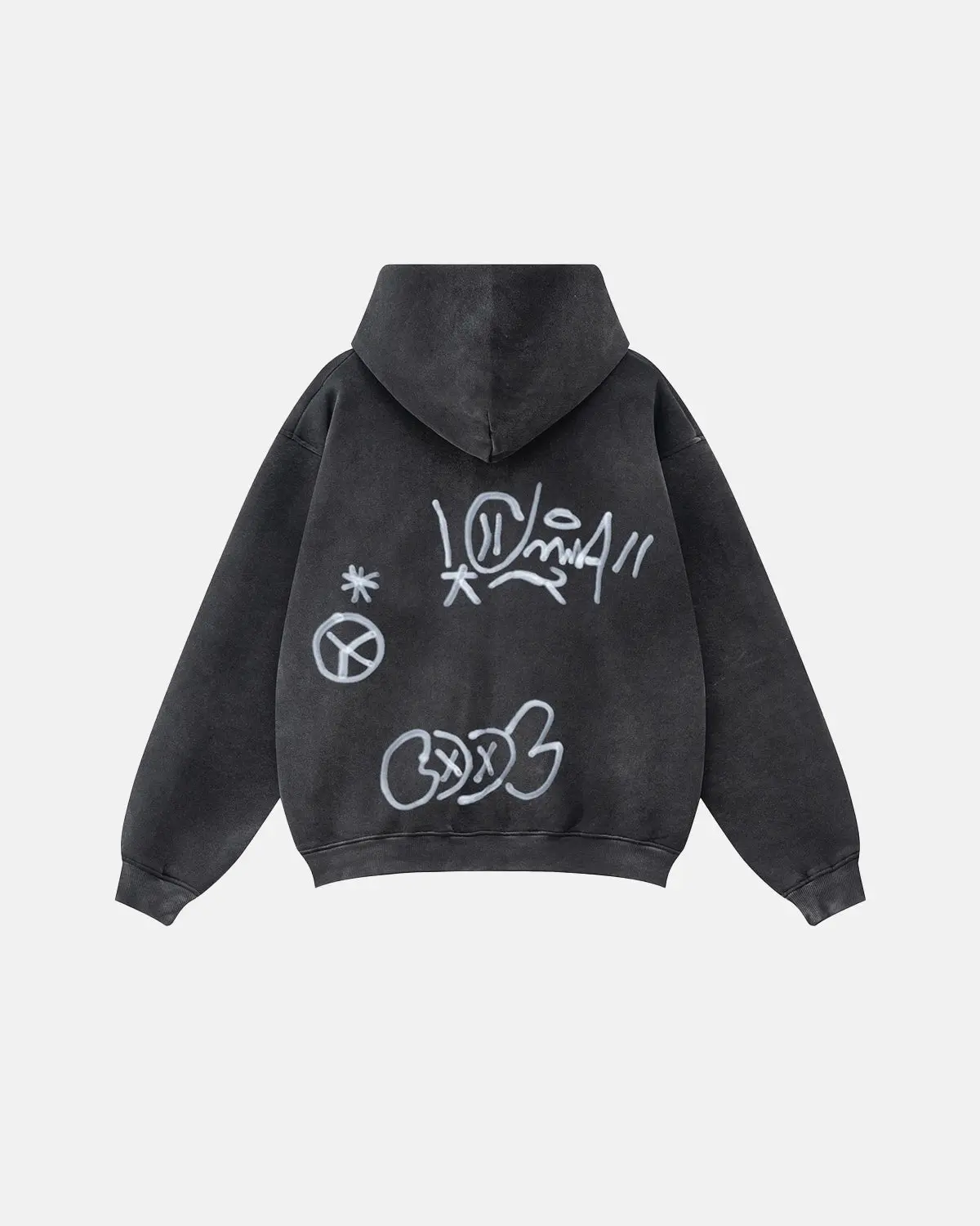 INFLATION Graffiti Washed Zip Up Hoodies - Image 10