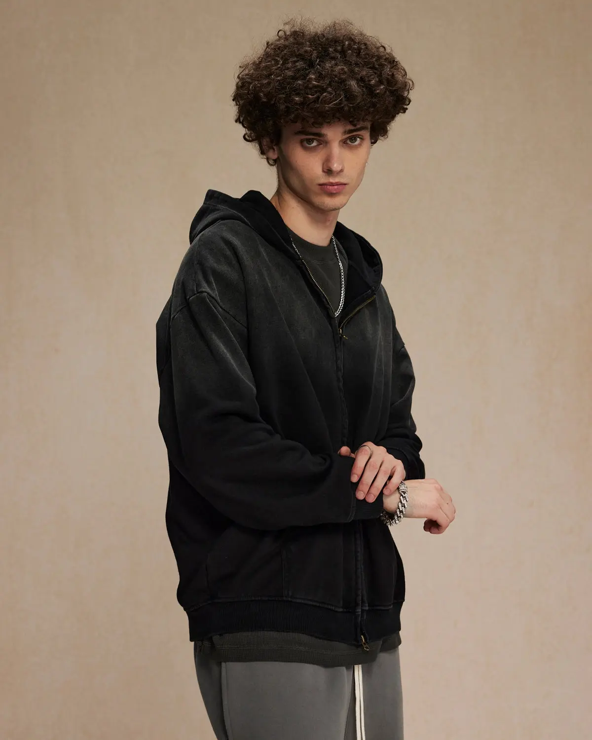 INFLATION Monkey Wash French Terry Zip Up Hoodies - Image 12