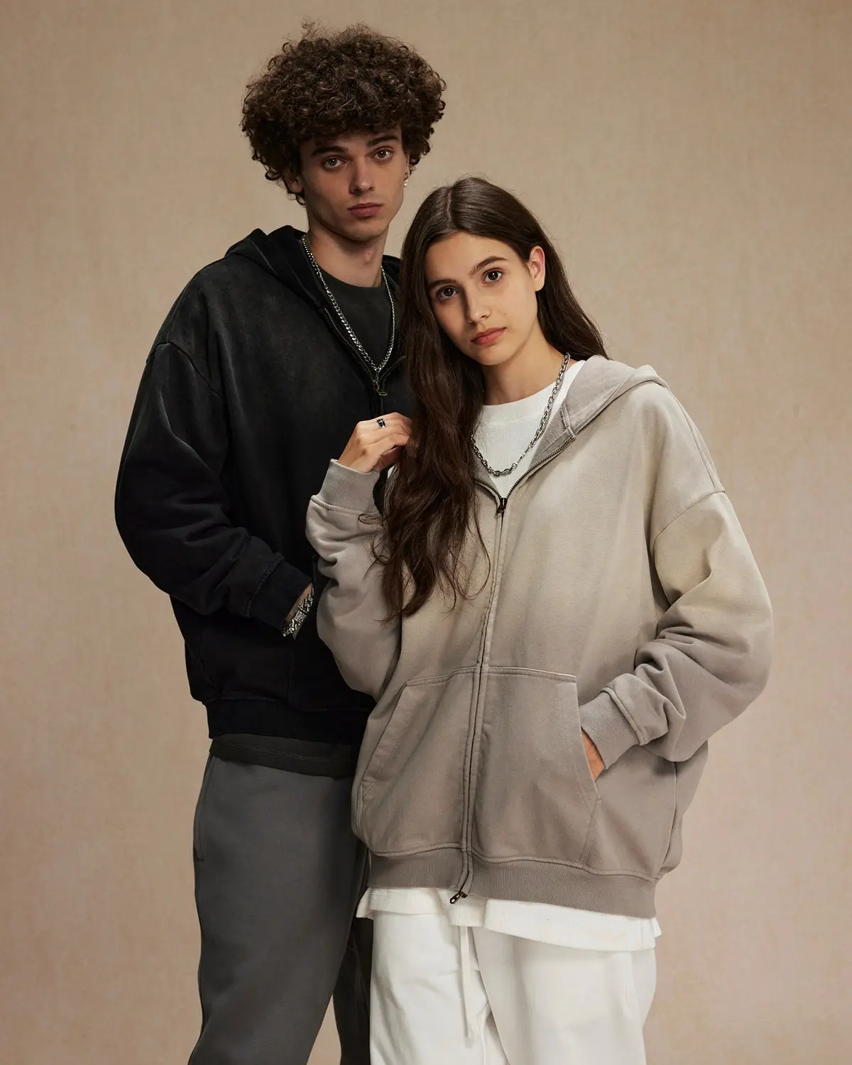 INFLATION Monkey Wash French Terry Zip Up Hoodies - Image 18