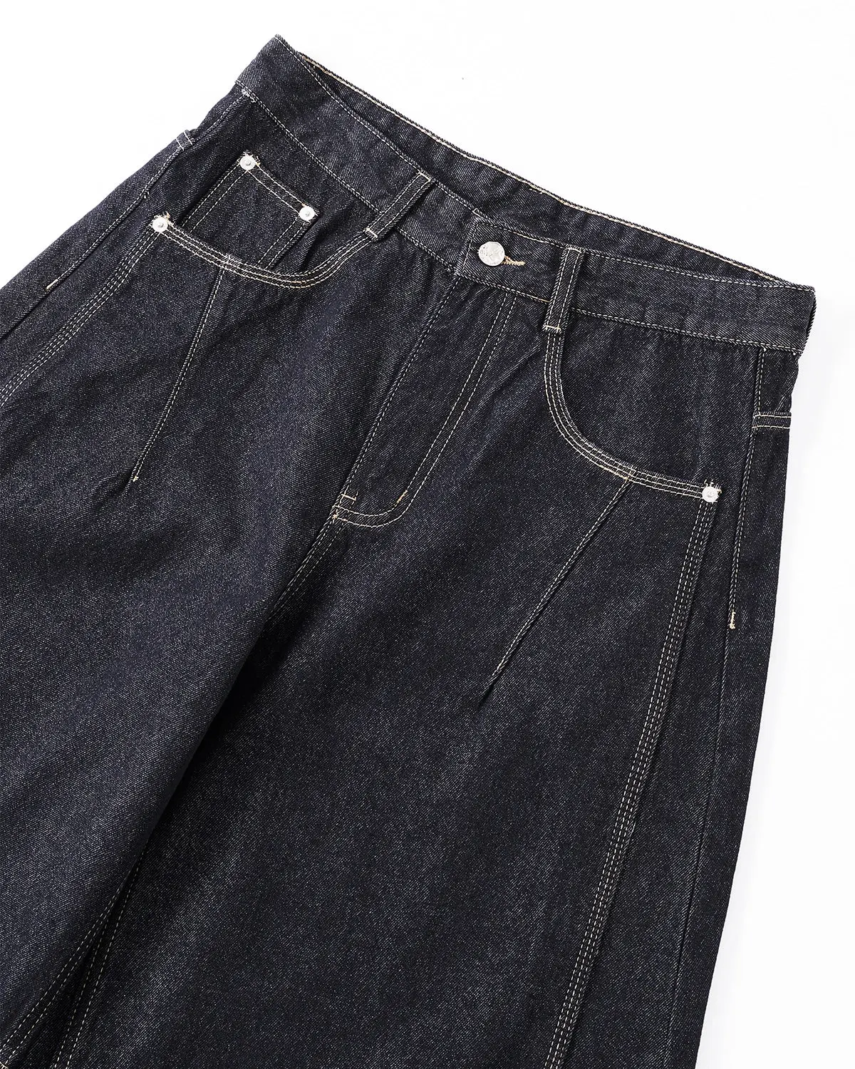 INFLATION Raw Color Barrel Baggy Jeans - Image 12