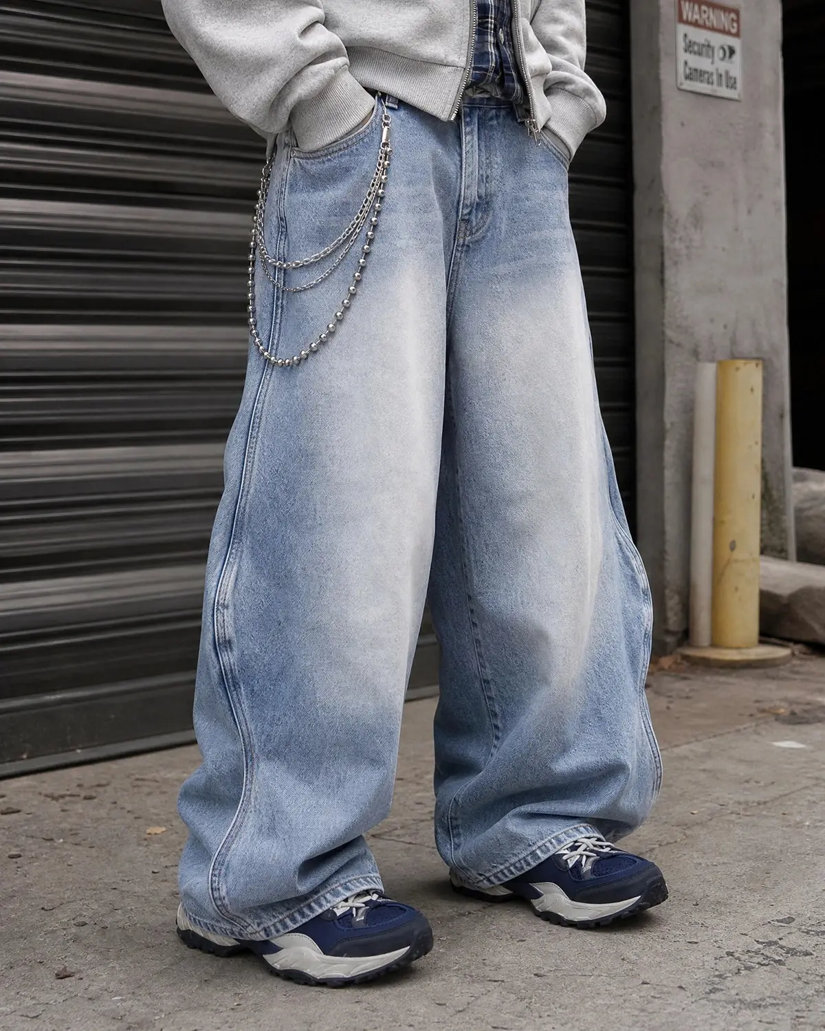 INFLATION Wave Washed Baggy Jeans - Image 8