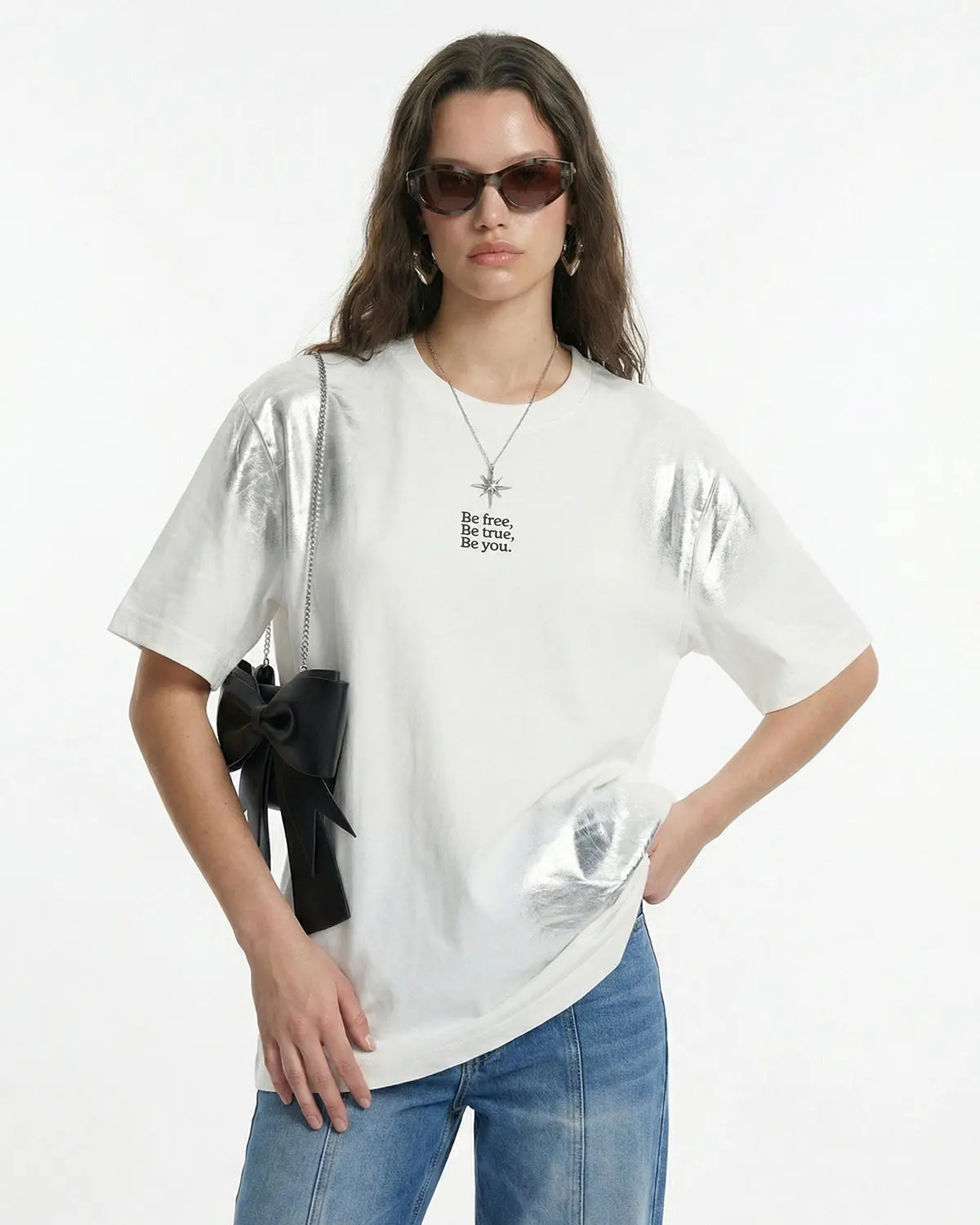 Iridescent Shimmer Oversized T-Shirt | Inflation Streetwear - Image 5