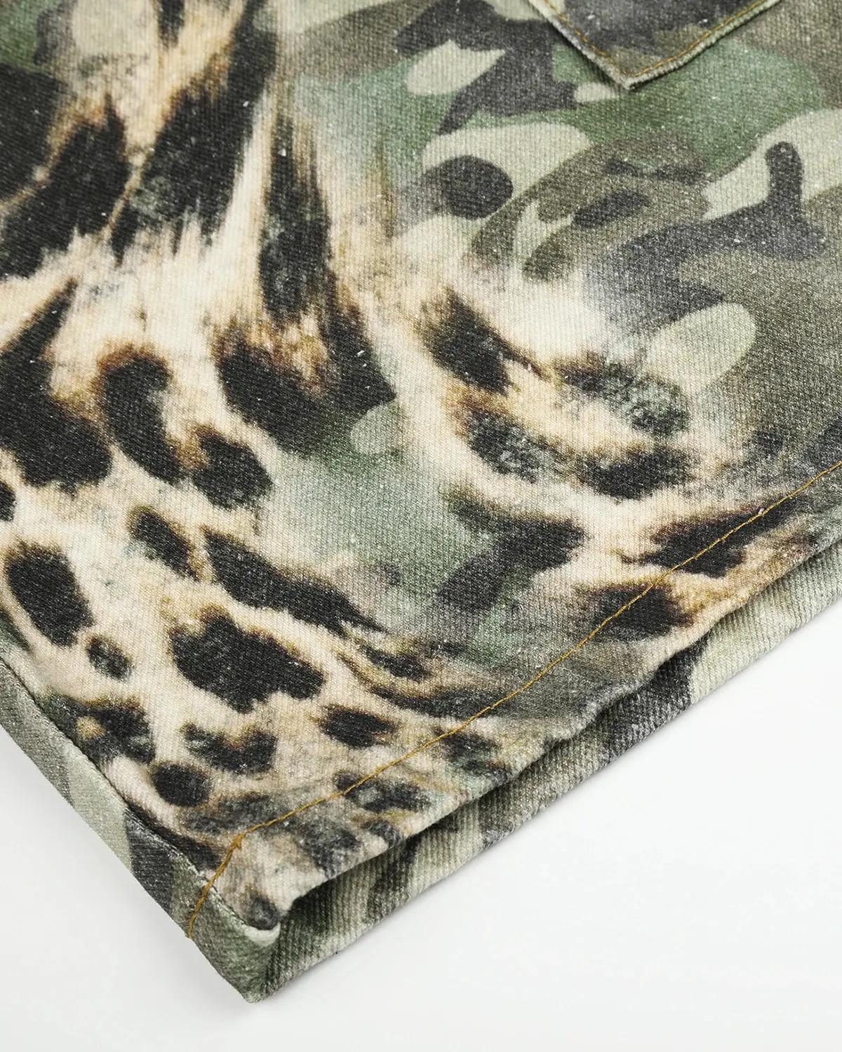 Leopard Camo Cargo Longline Shorts | Inflation Streetwear - Image 8