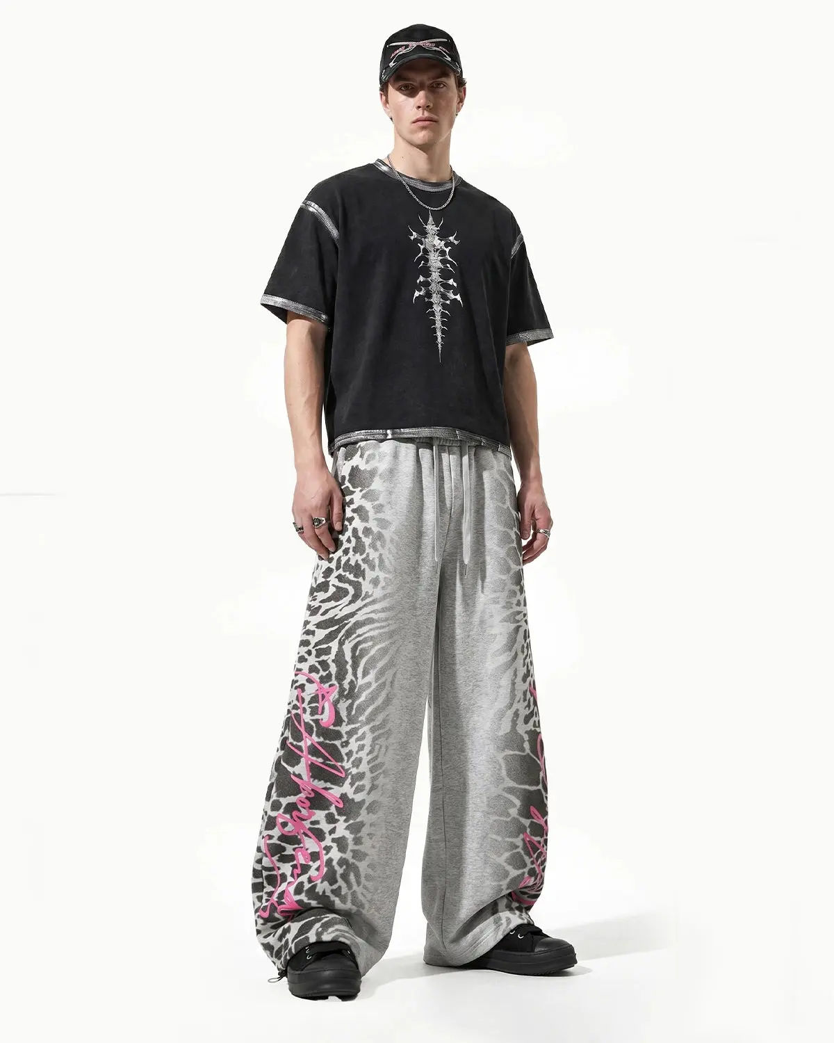 Leopard Graphic Barrel Sweatpants | Inflation Streetwear - Image 3