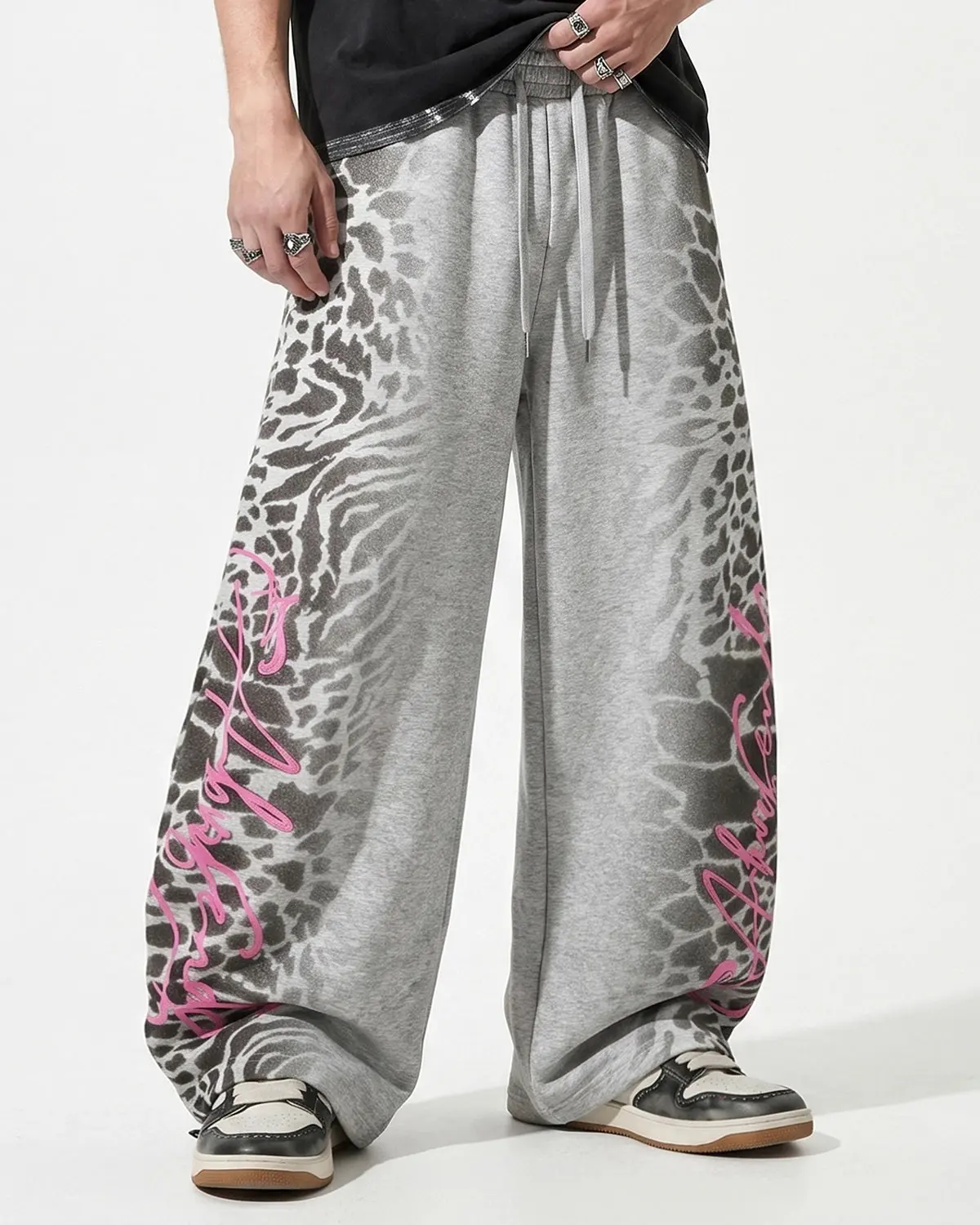 Leopard Graphic Barrel Sweatpants | Inflation Streetwear - Image 7