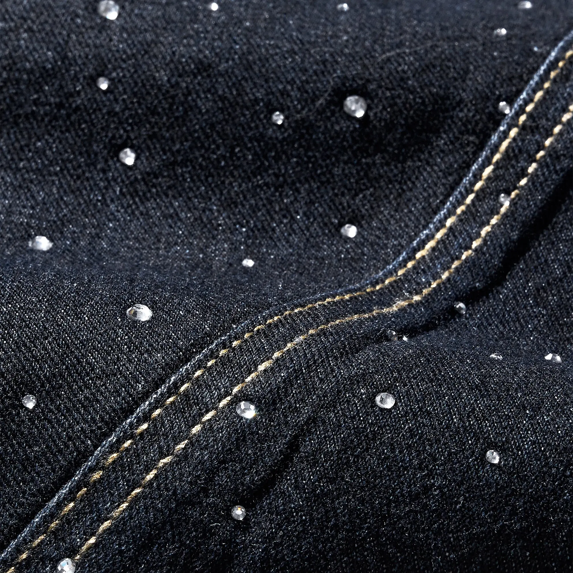 Leopard Patch Rhinestone Barrel Jeans | Inflation Streetwear - Image 9