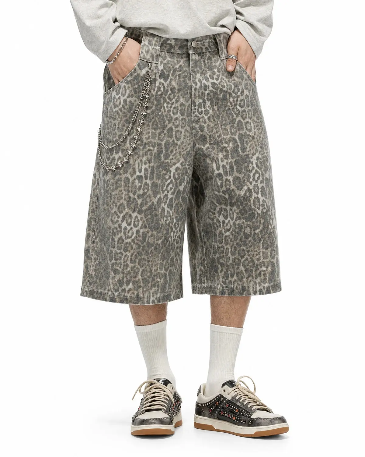 Leopard Print Baggy Shorts | Inflation Streetwear - Image 2