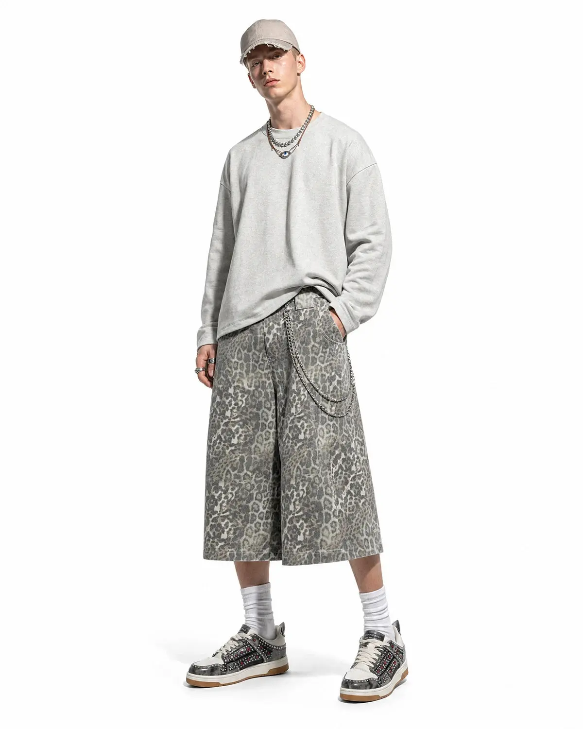 Leopard Print Baggy Shorts | Inflation Streetwear - Image 3