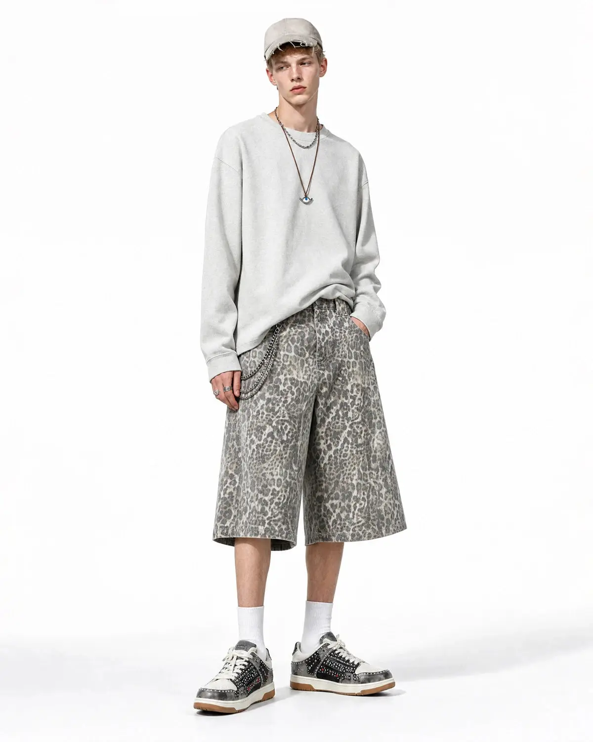 Leopard Print Baggy Shorts | Inflation Streetwear - Image 4