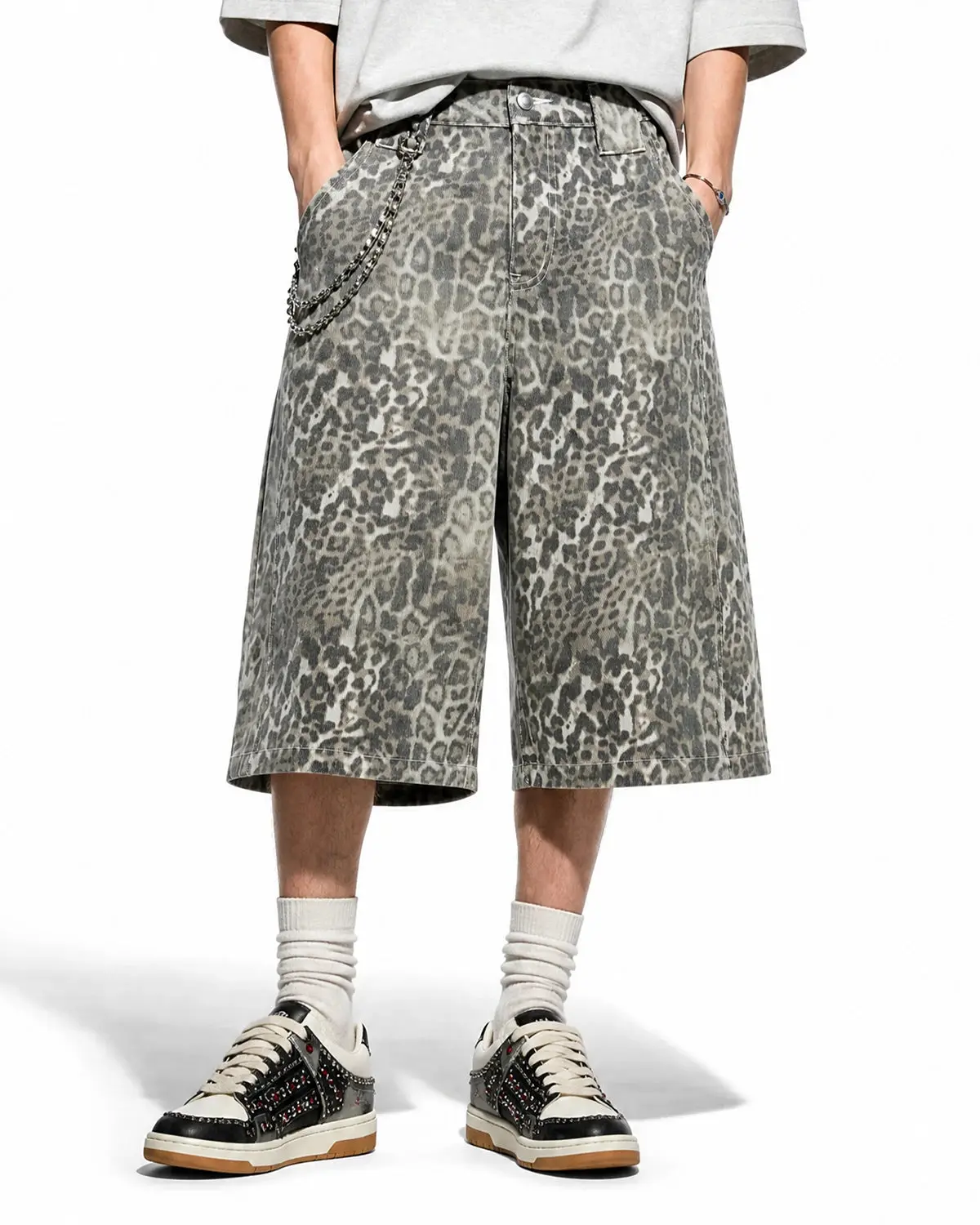 Leopard Print Baggy Shorts | Inflation Streetwear - Image 5