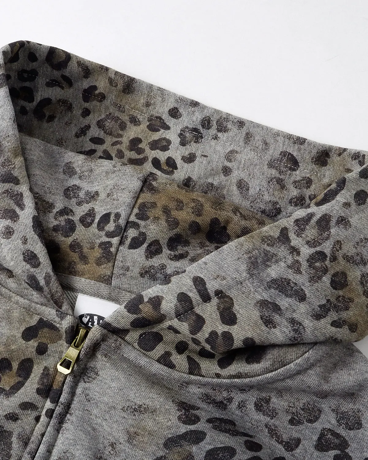 Leopard Print Boxy Zip Up Hoodie | Inflation Streetwear - Image 7