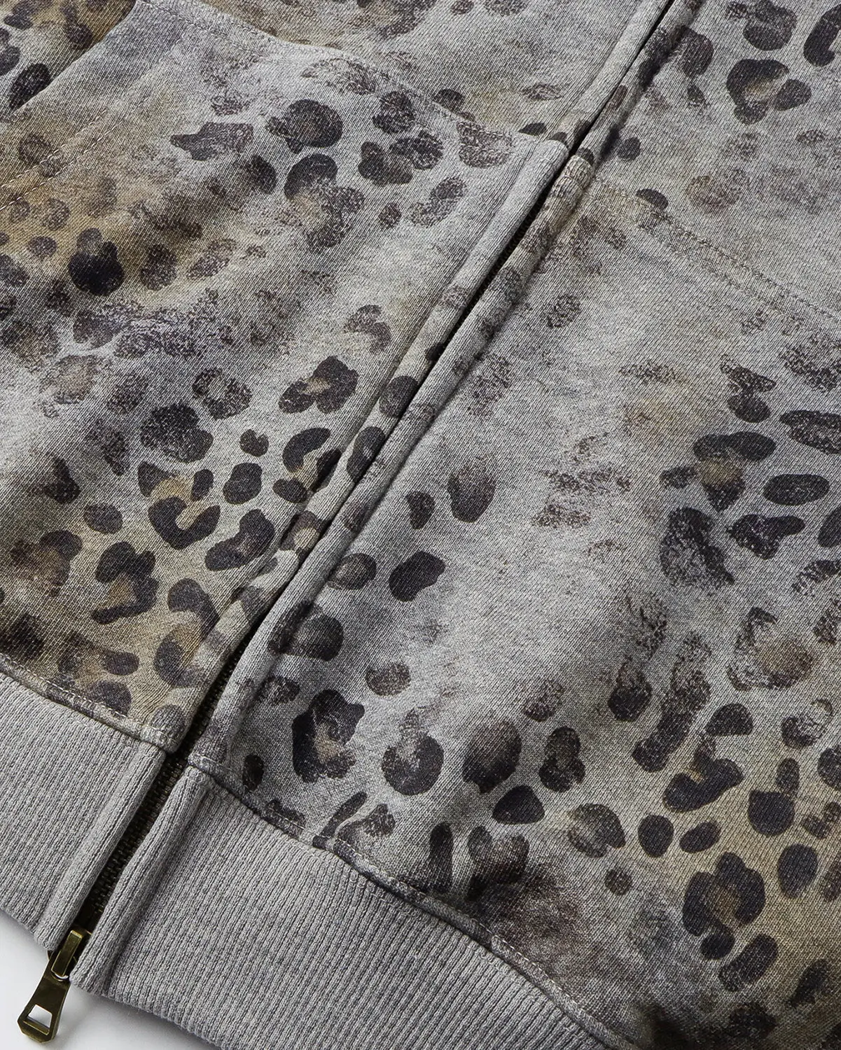 Leopard Print Boxy Zip Up Hoodie | Inflation Streetwear - Image 8