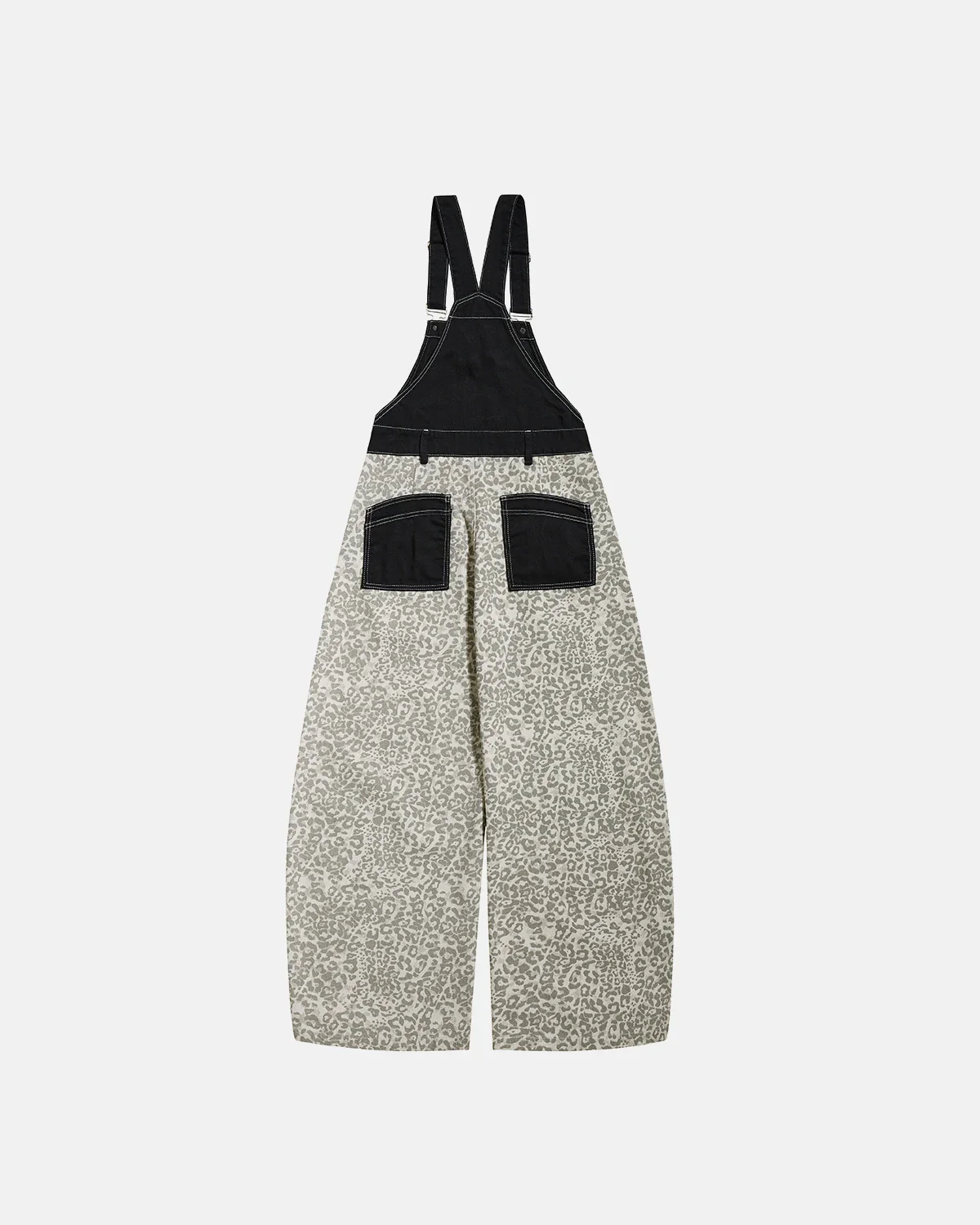 Leopard Print Wide-Leg Denim Overalls | Inflation Streetwear - Image 4