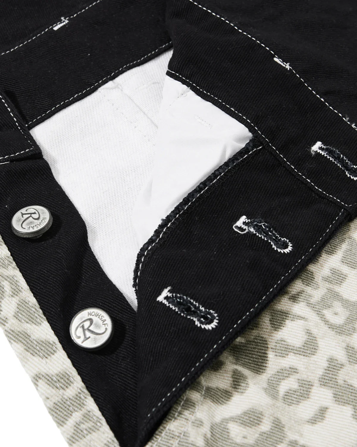 Leopard Print Wide-Leg Denim Overalls | Inflation Streetwear - Image 5