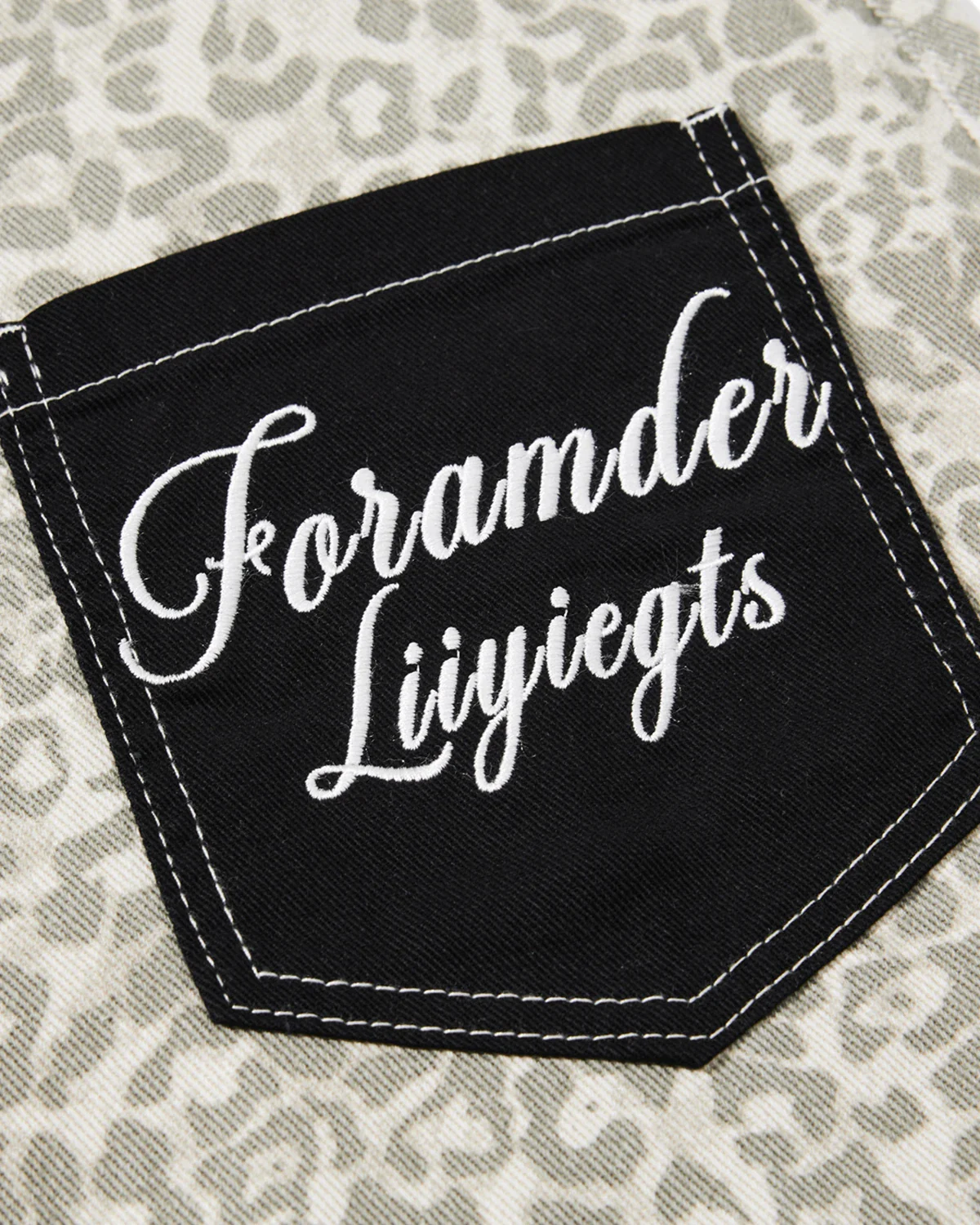 Leopard Print Wide-Leg Denim Overalls | Inflation Streetwear - Image 8
