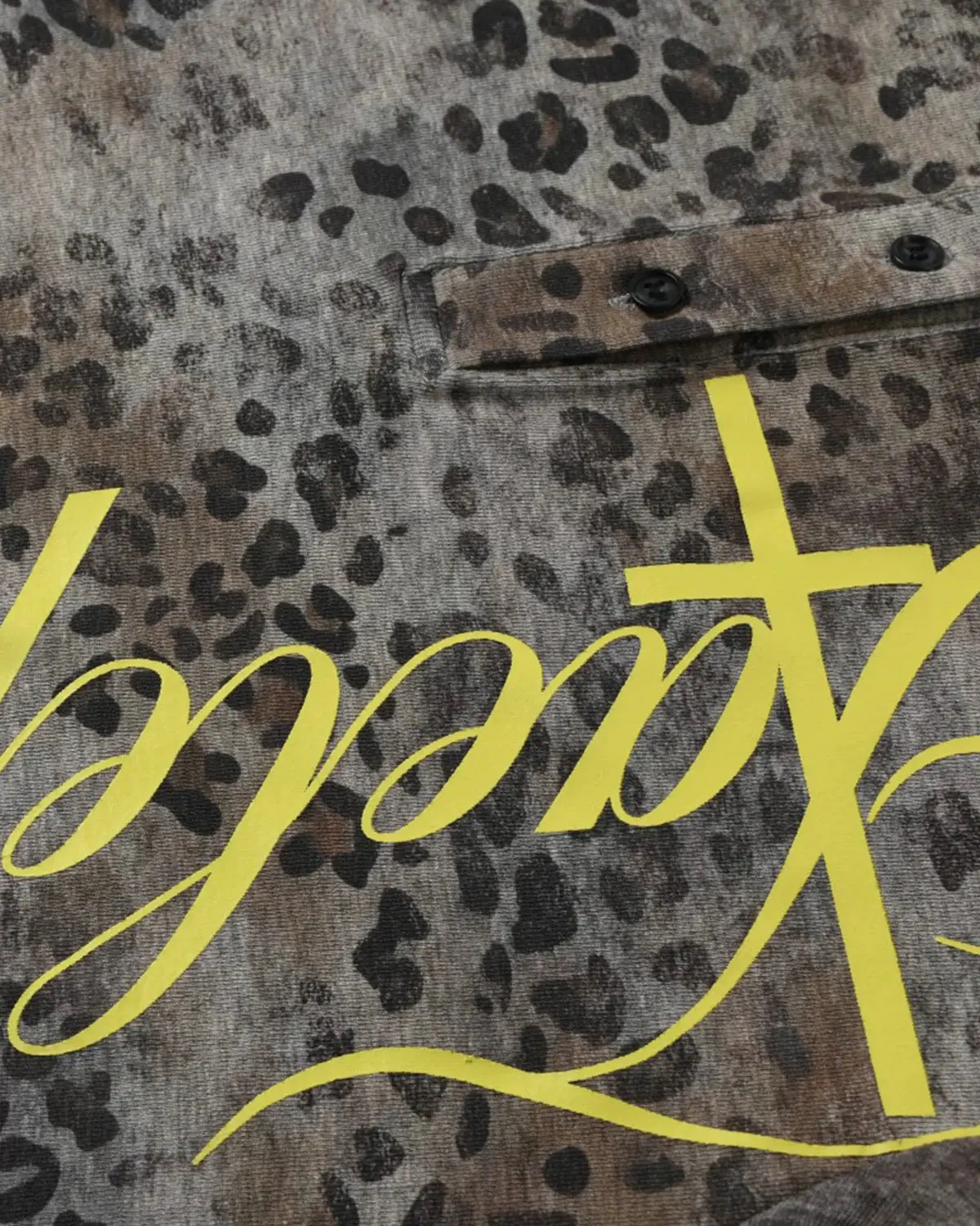 Leopard Script Henley Baby Tees | Inflation Streetwear - Image 9