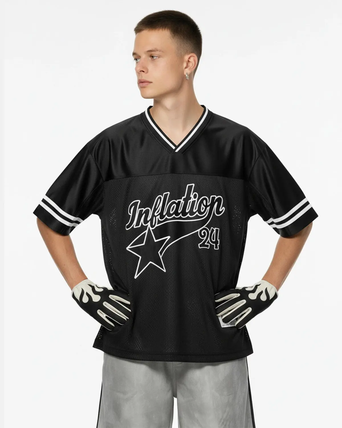 Mesh Patachwork Printing Jersey | Inflation Streetwear - Image 3