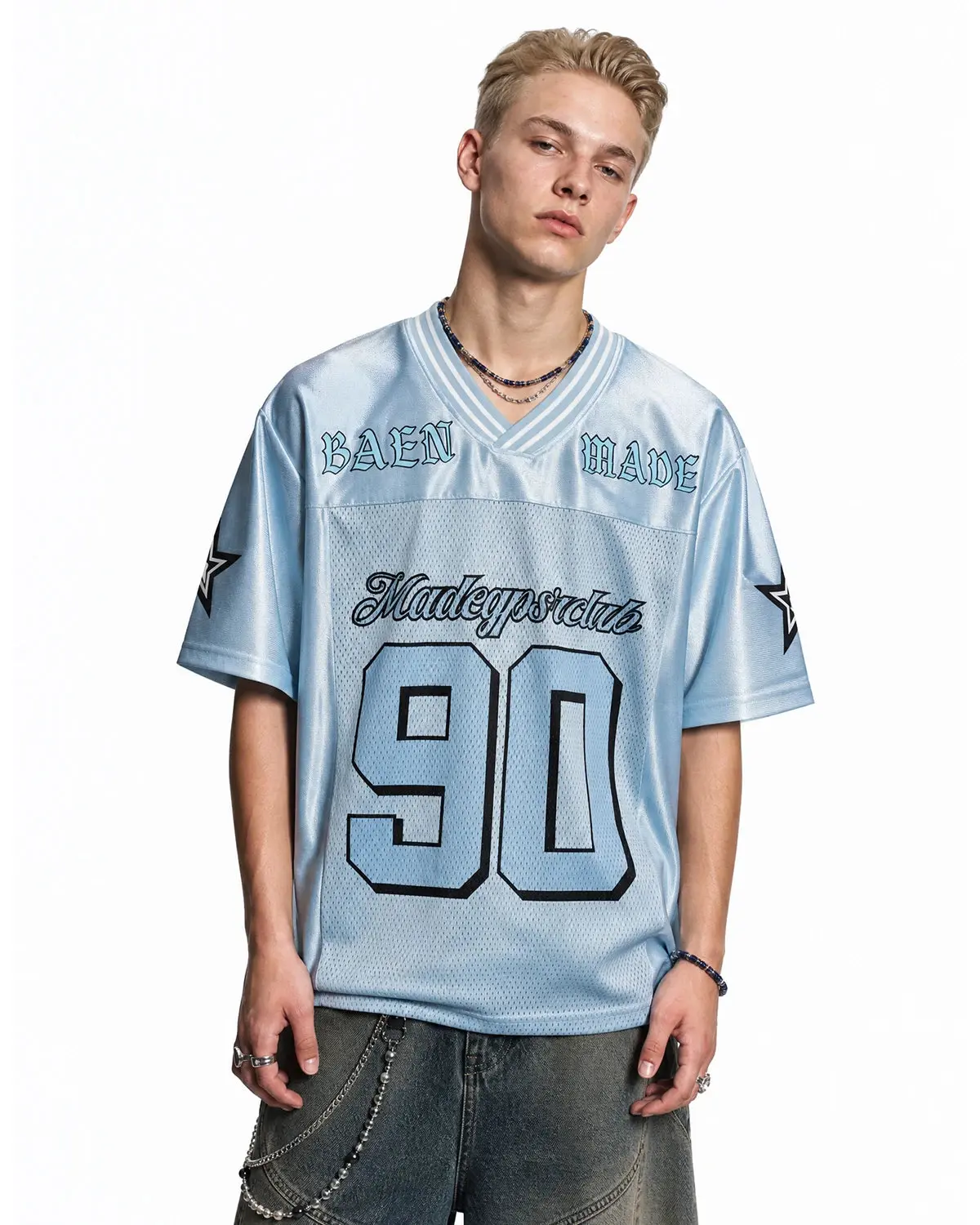 Mesh Patchwork Oversized Jersey | Inflation Streetwear - Image 4