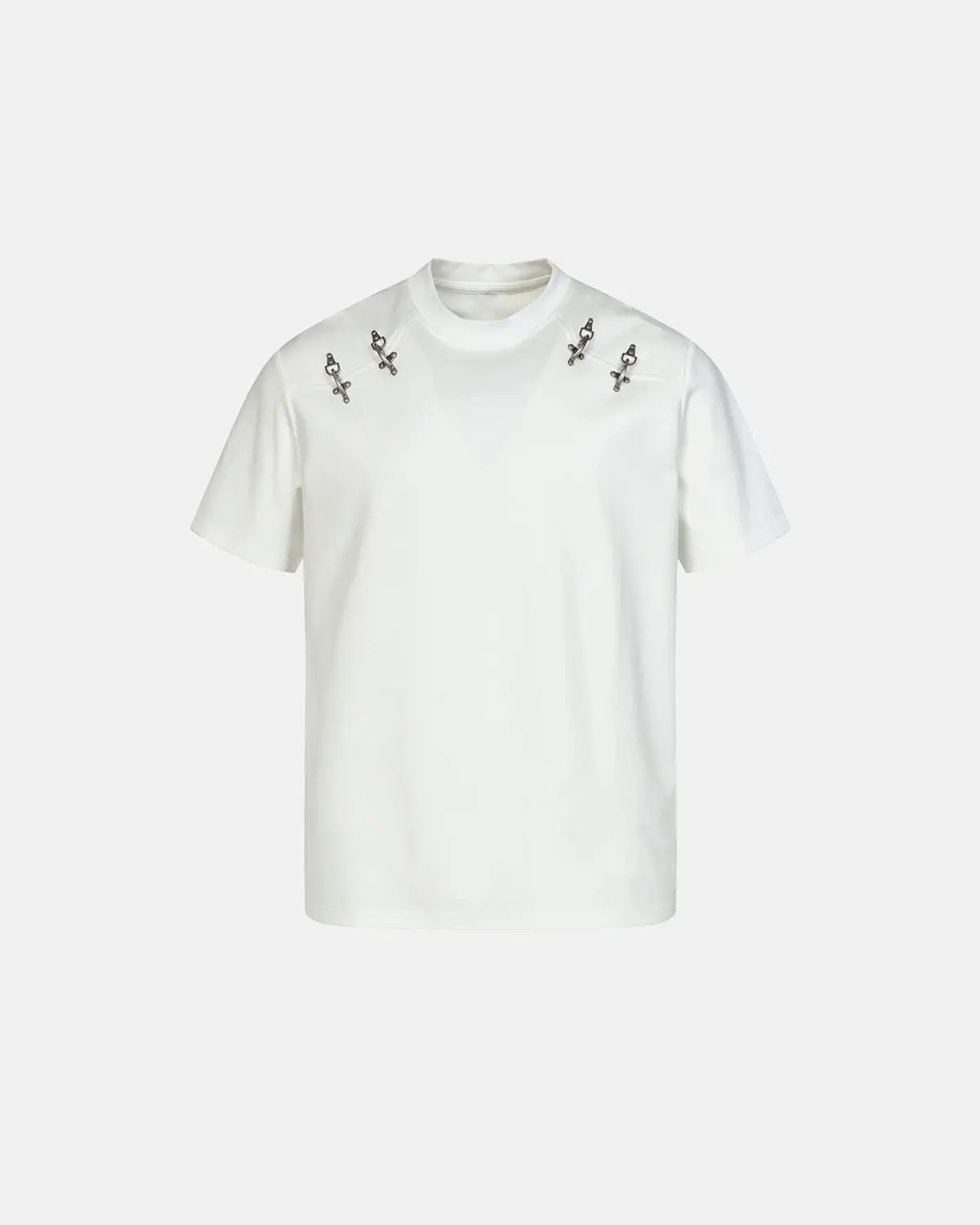 Metal Buckle Detail Cotton T-Shirt | Inflation Streetwear - Image 2