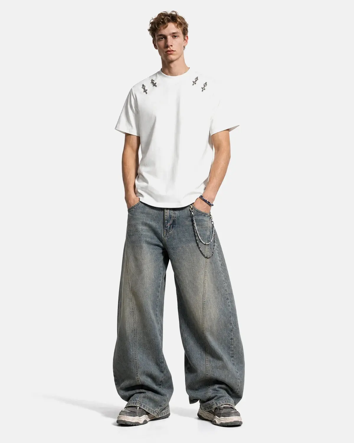 Metal Buckle Detail Cotton T-Shirt | Inflation Streetwear - Image 3