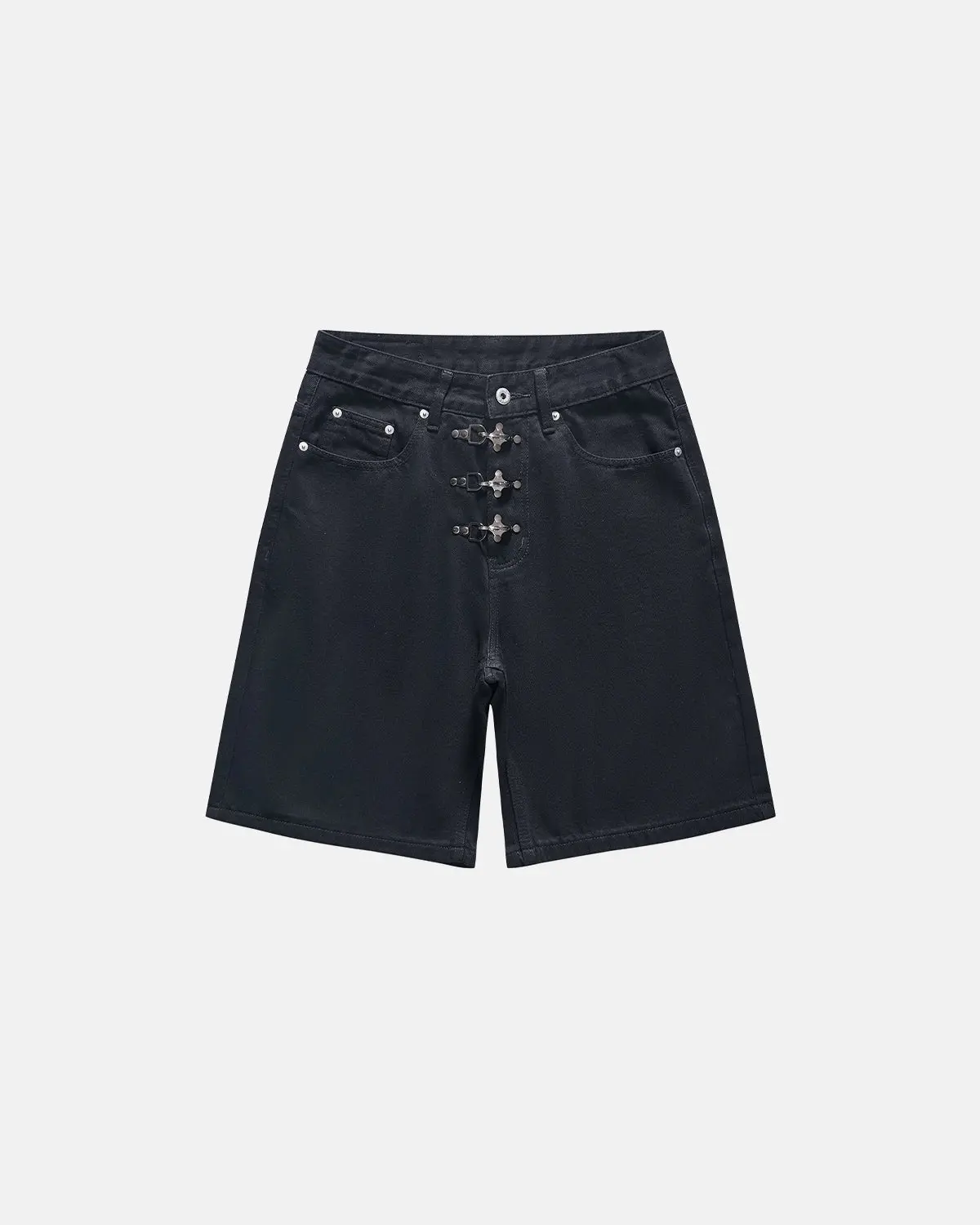 Metal Clasp Baggy Jorts | Inflation Streetwear - Image 8