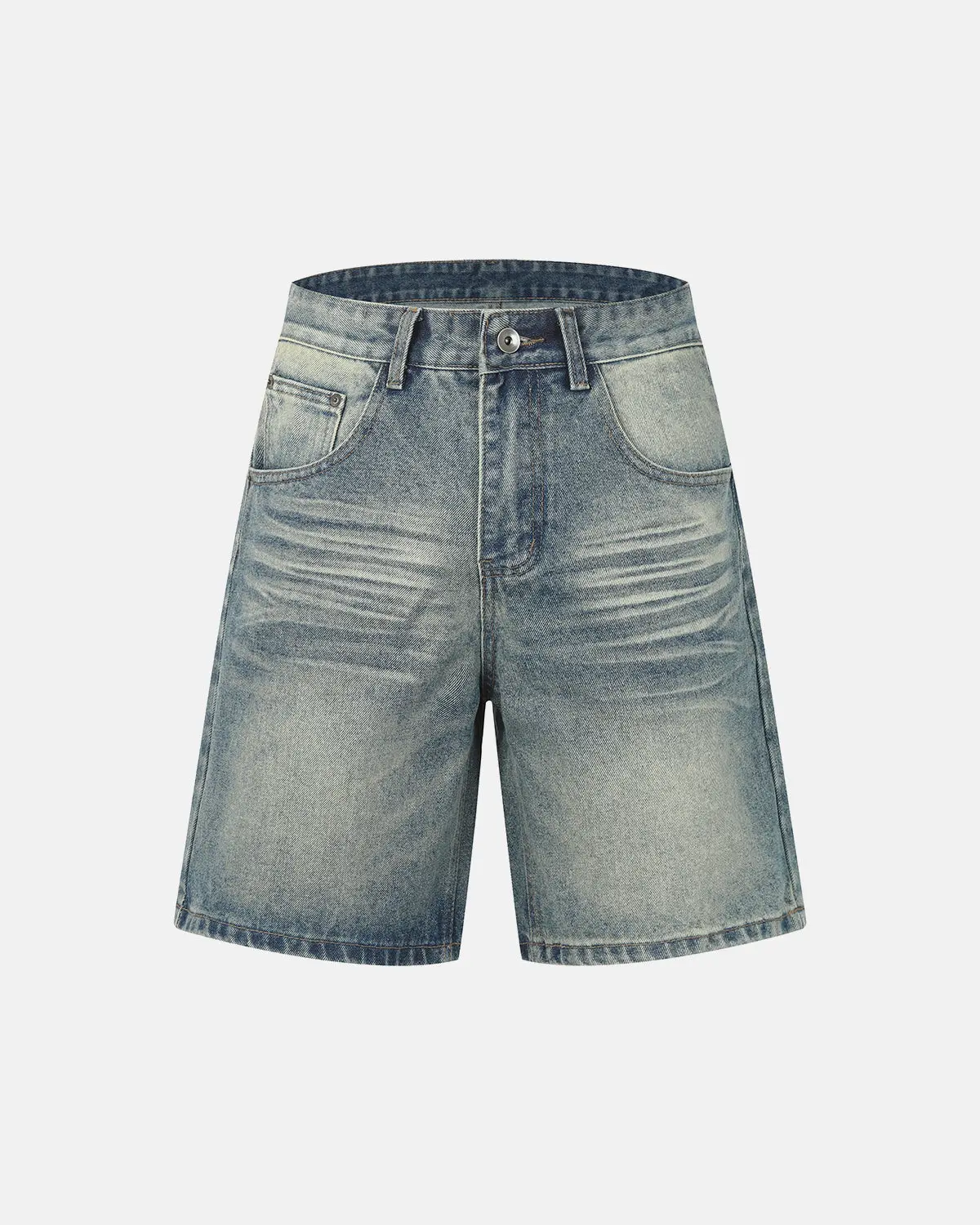 Mid-Length Washed Denim Shorts | Inflation Streetwear - Image 3