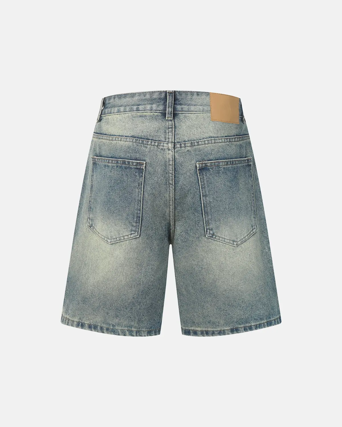 Mid-Length Washed Denim Shorts | Inflation Streetwear - Image 4