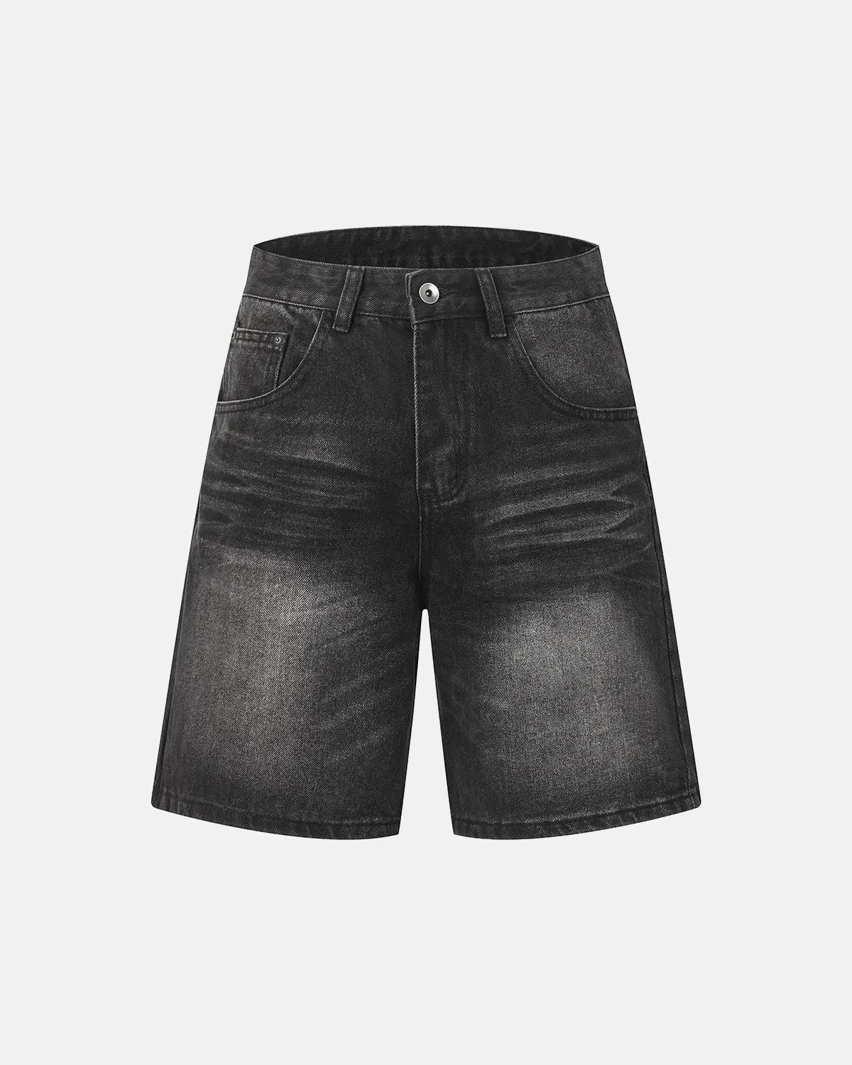 Mid-Length Washed Denim Shorts | Inflation Streetwear - Image 5