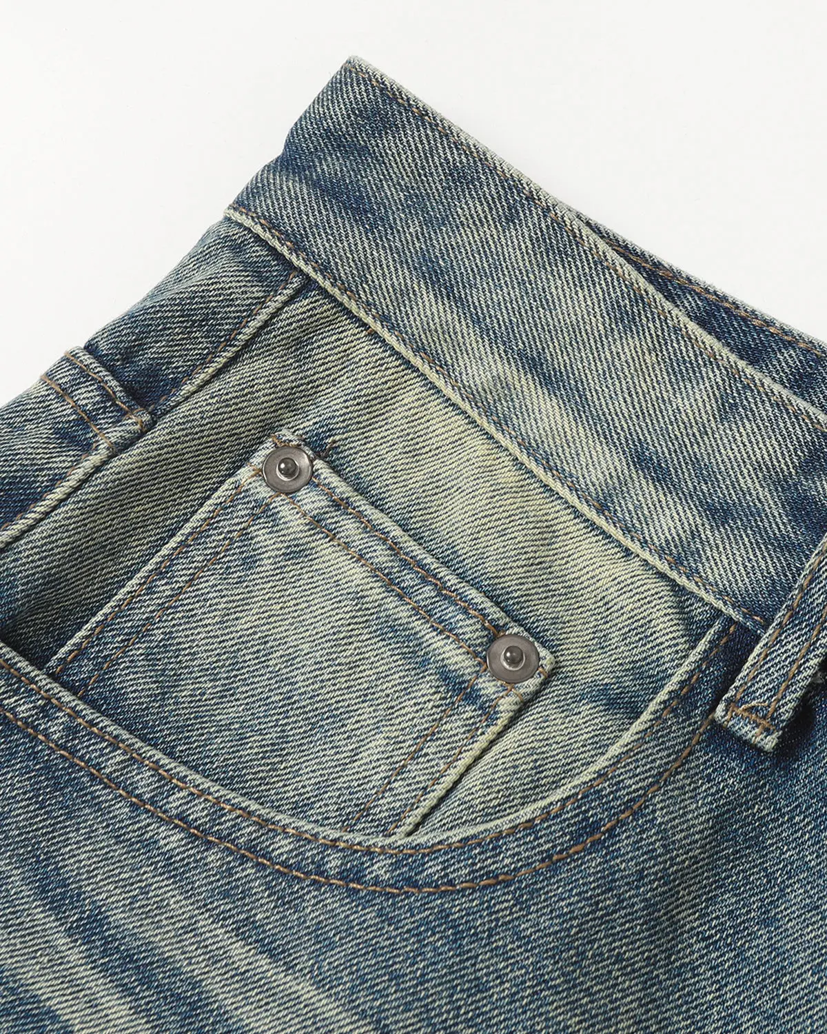 Mid-Length Washed Denim Shorts | Inflation Streetwear - Image 9