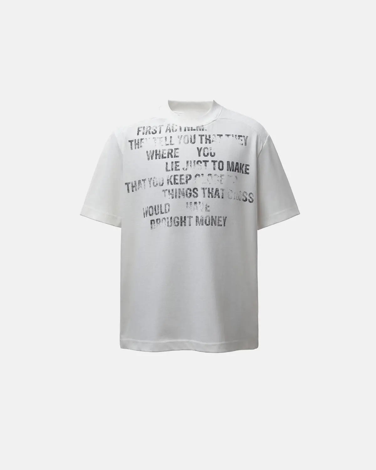 Mock Neck Distressed Graphic T-Shirt | Inflation Streetwear - Image 2