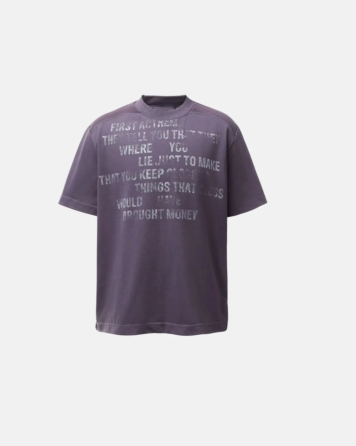 Mock Neck Distressed Graphic T-Shirt | Inflation Streetwear - Image 3