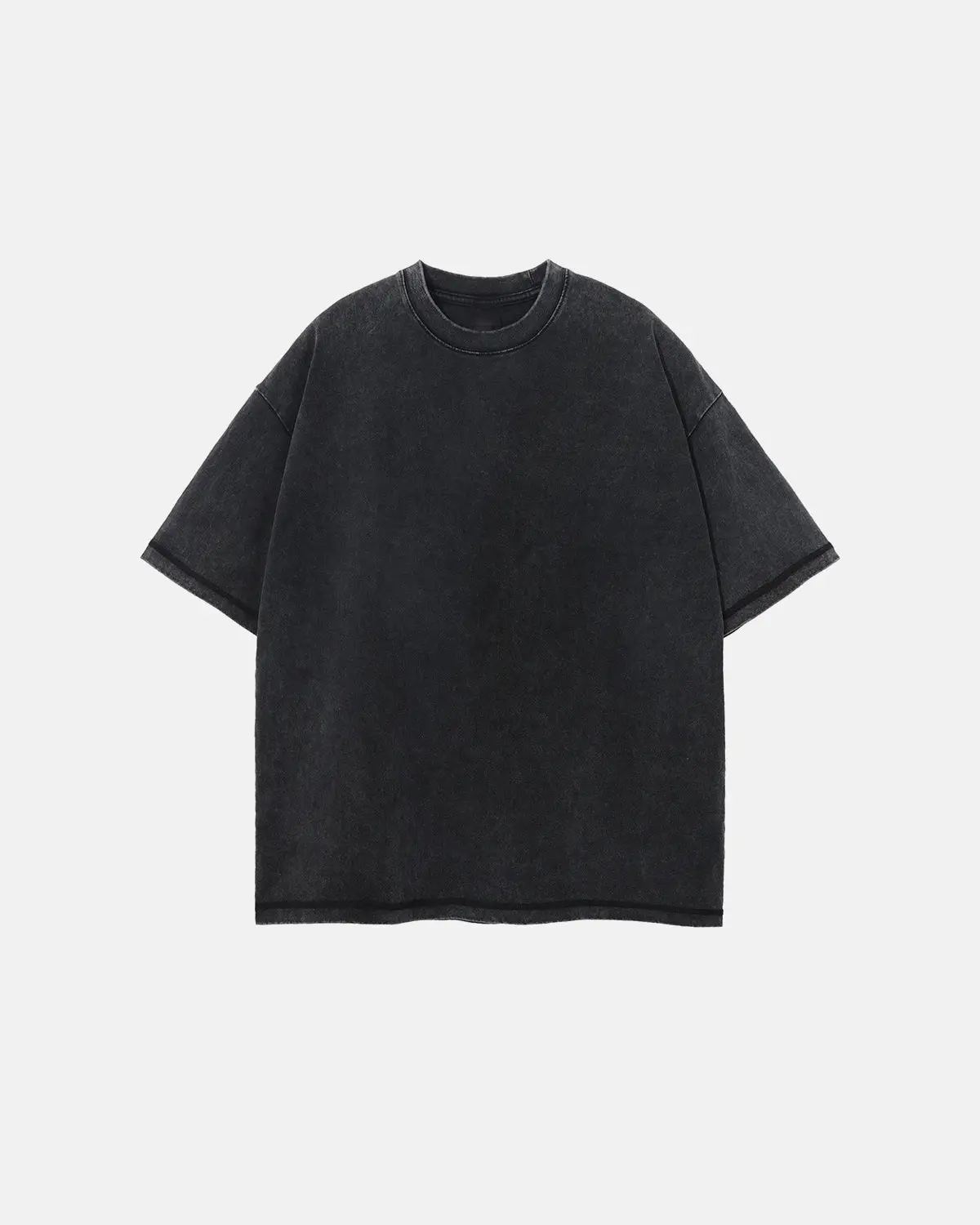 Mock Neck Wax Washed T-Shirt | Inflation Streetwear - Image 16