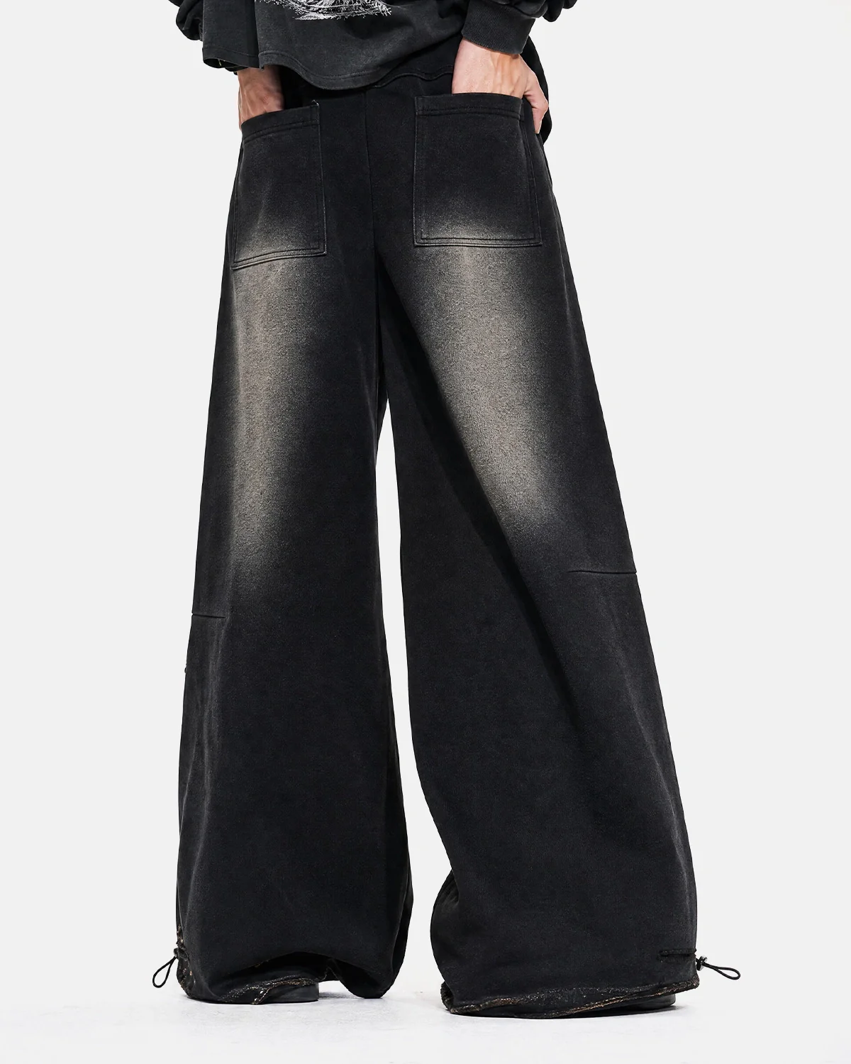 Monkey Wash Eyelet Wide Leg Sweatpants | Inflation Streetwear - Image 5