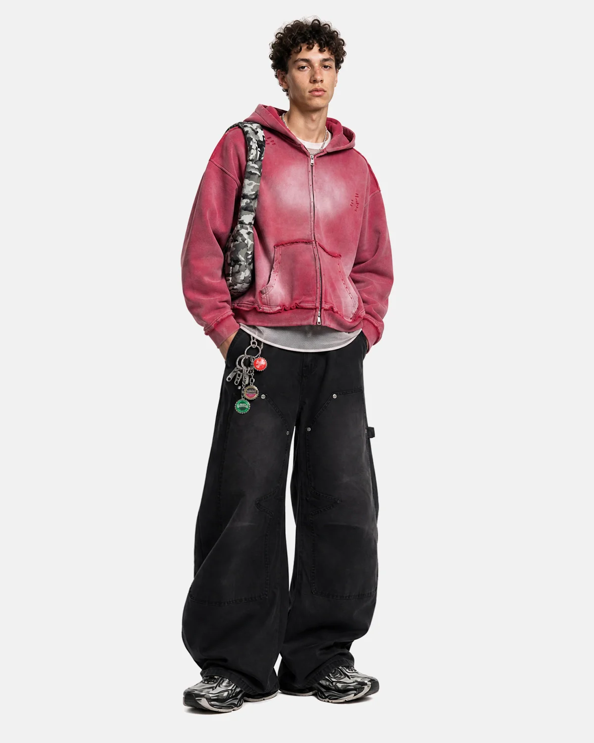 Monkey Wash Ripped Zip Up Hoodies | Inflation Streetwear - Image 4